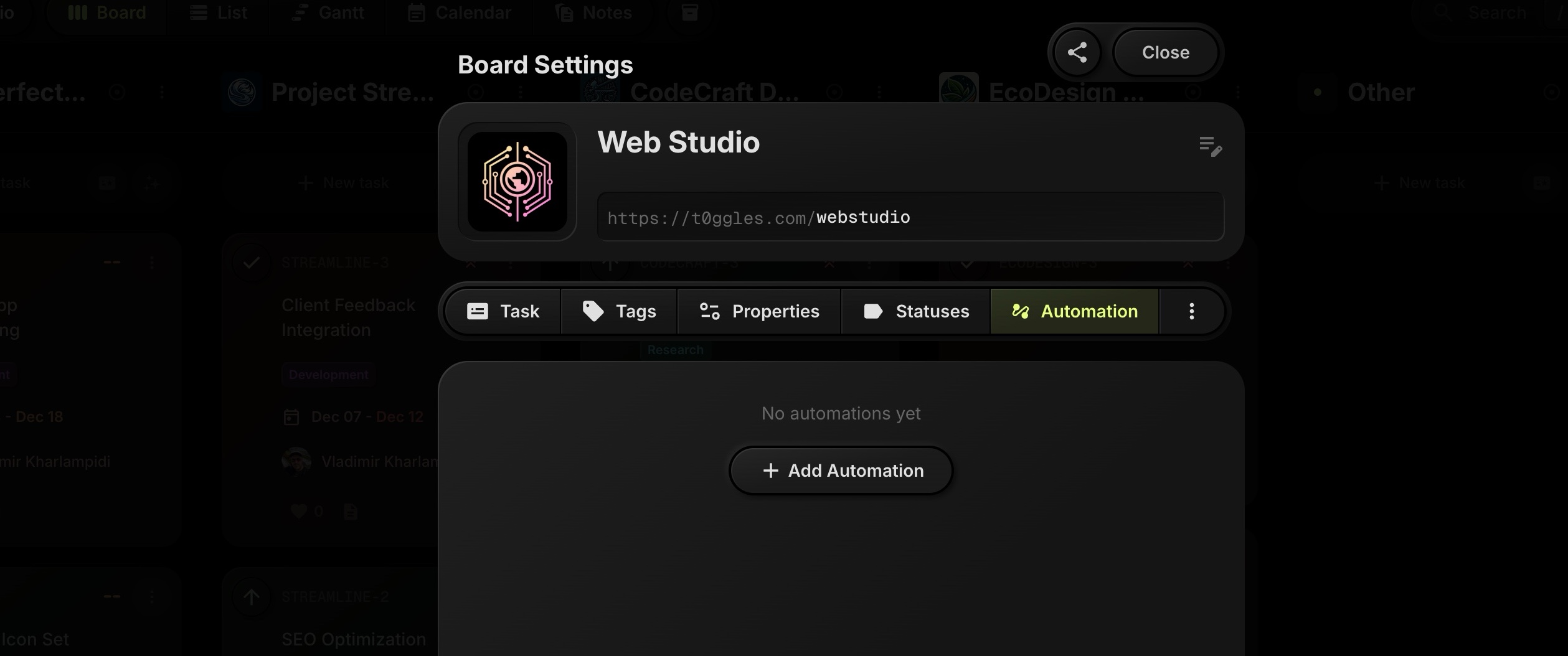 how to set up your first automation