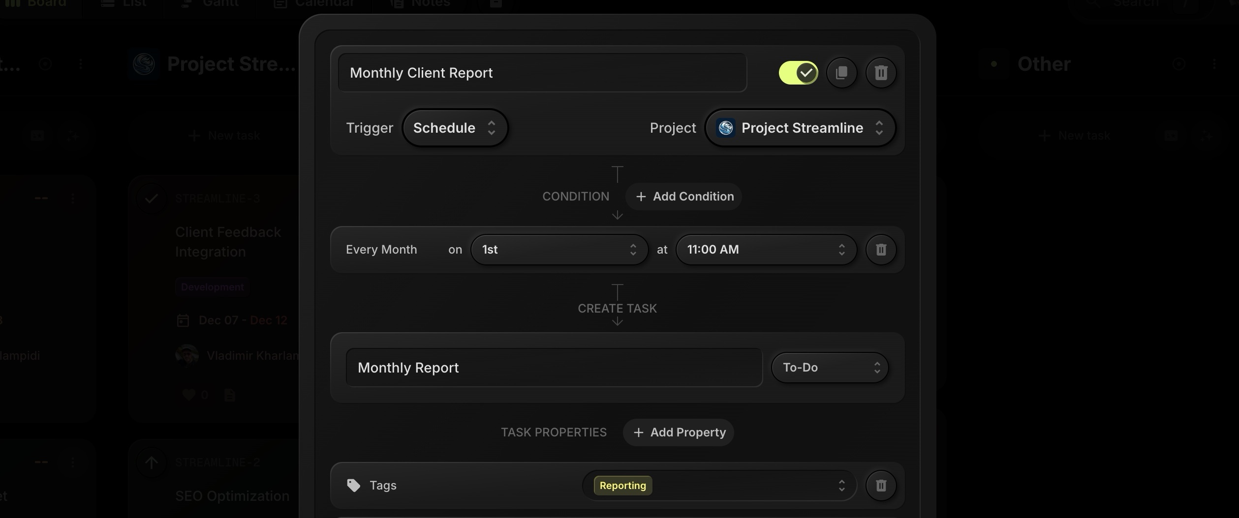 schedule automations