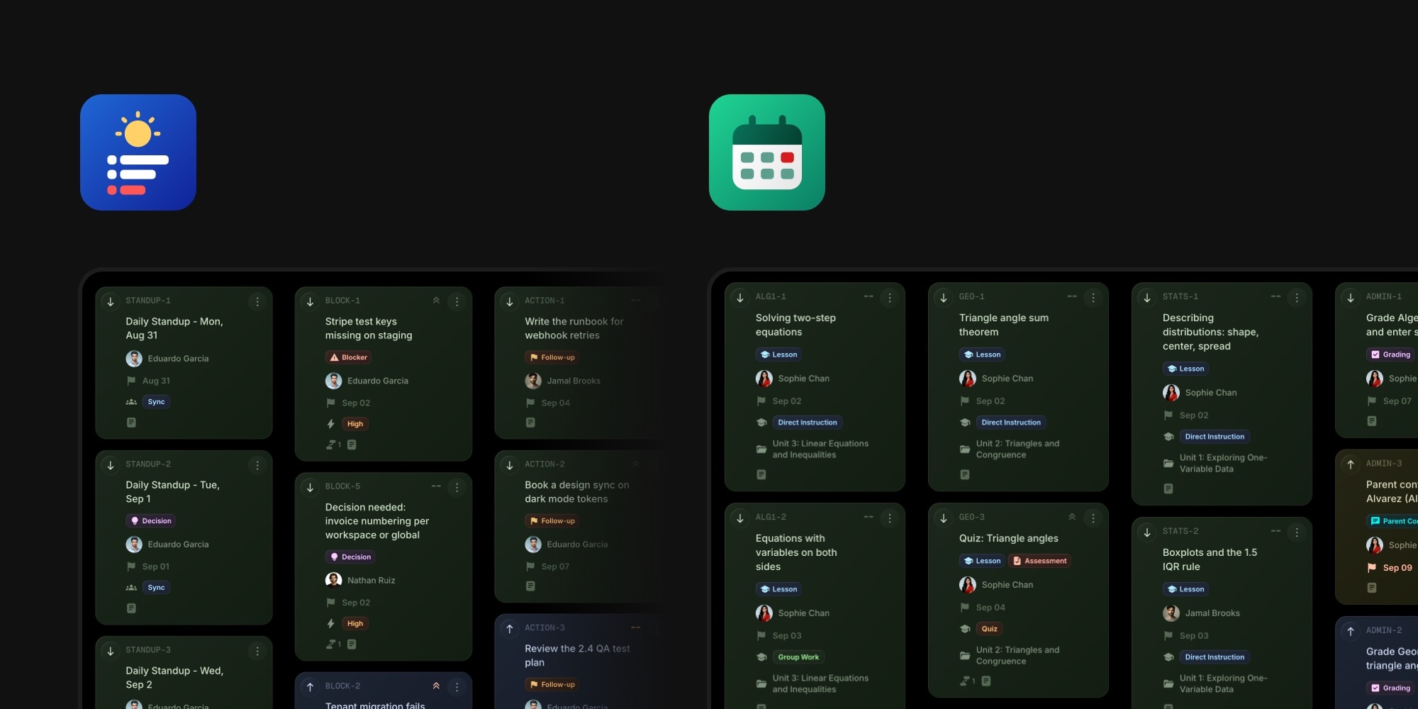 Two New Board Templates: Daily Standup and Lesson Planner