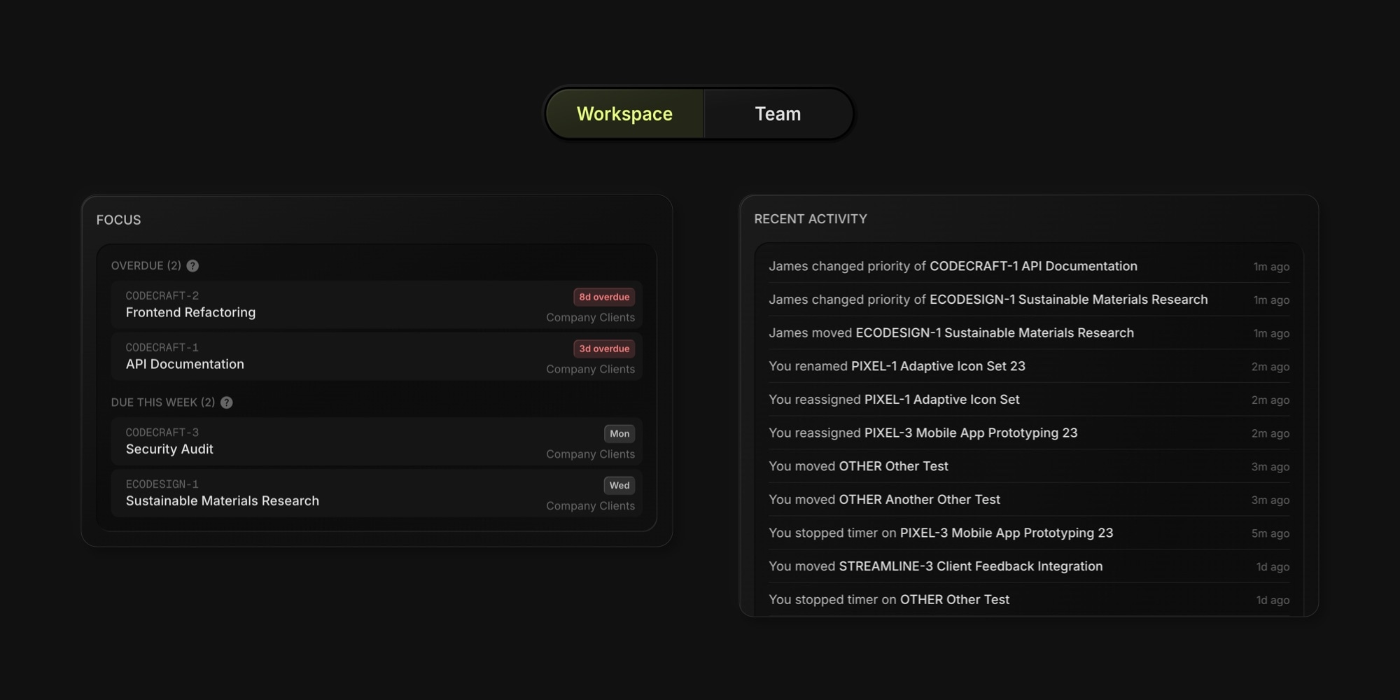 The New t0ggles Dashboard: Your Project Management Overview in One View