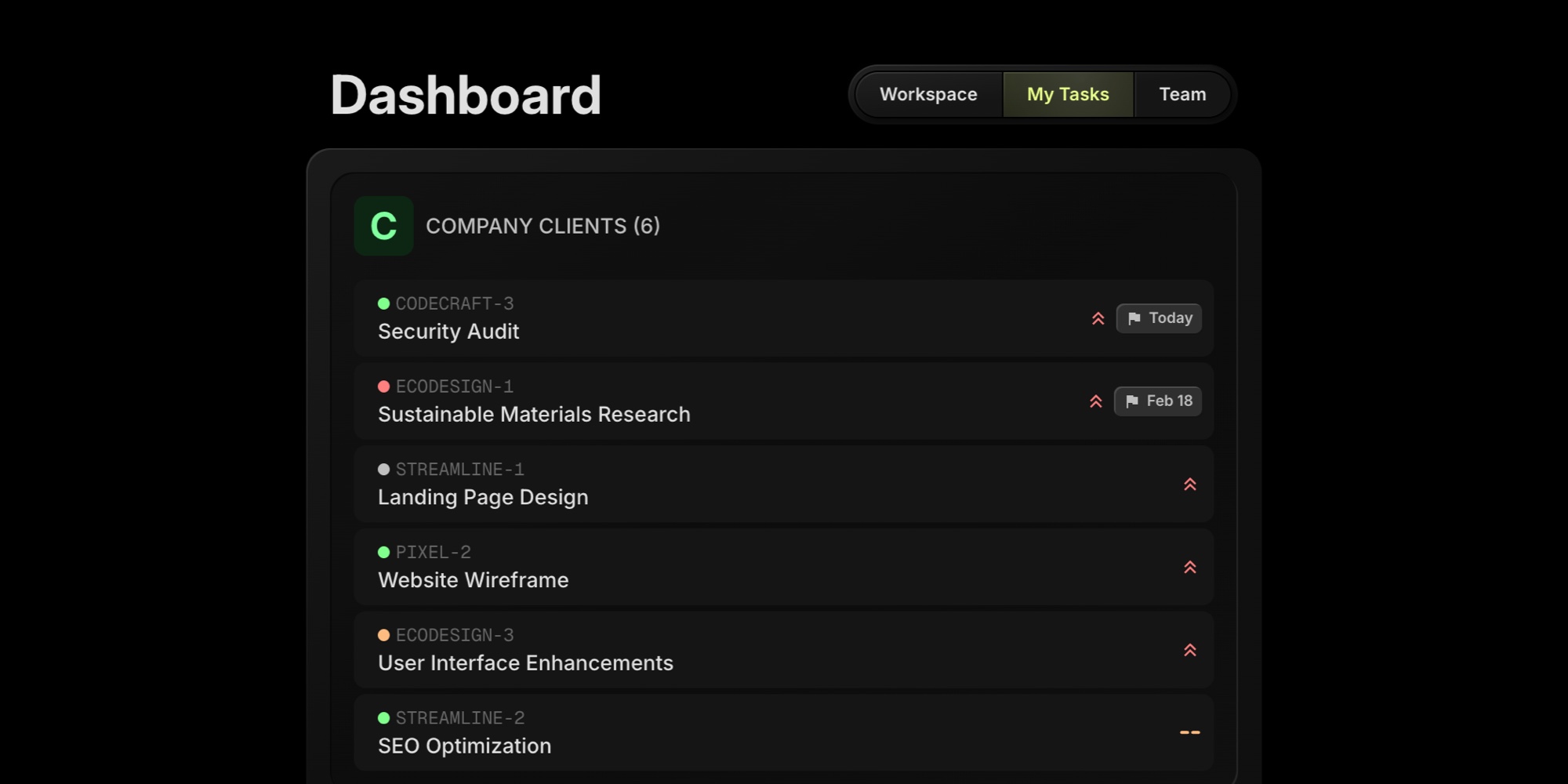 My Tasks - All Your Work In One Place