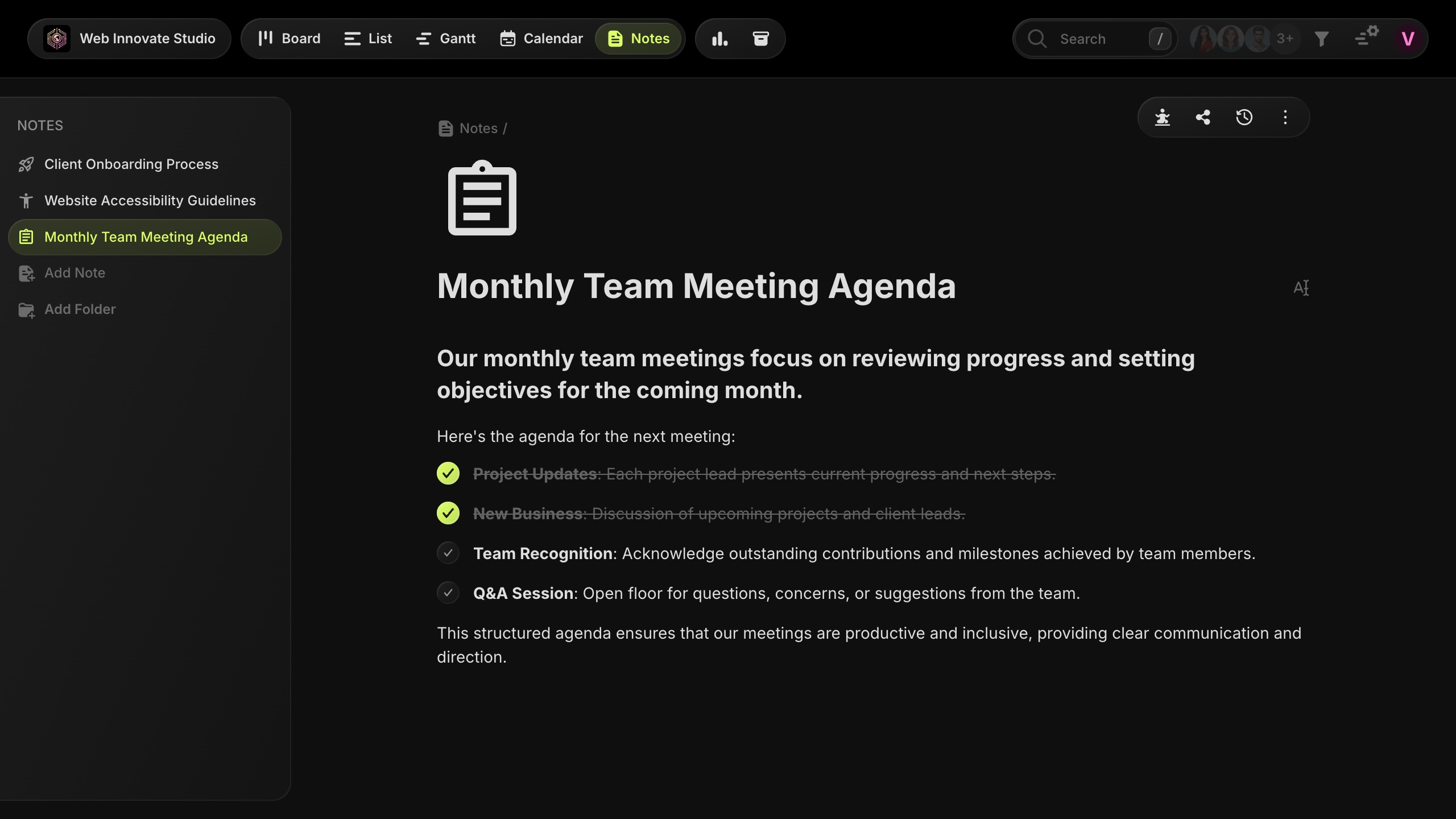 t0ggles notes with rich text editor