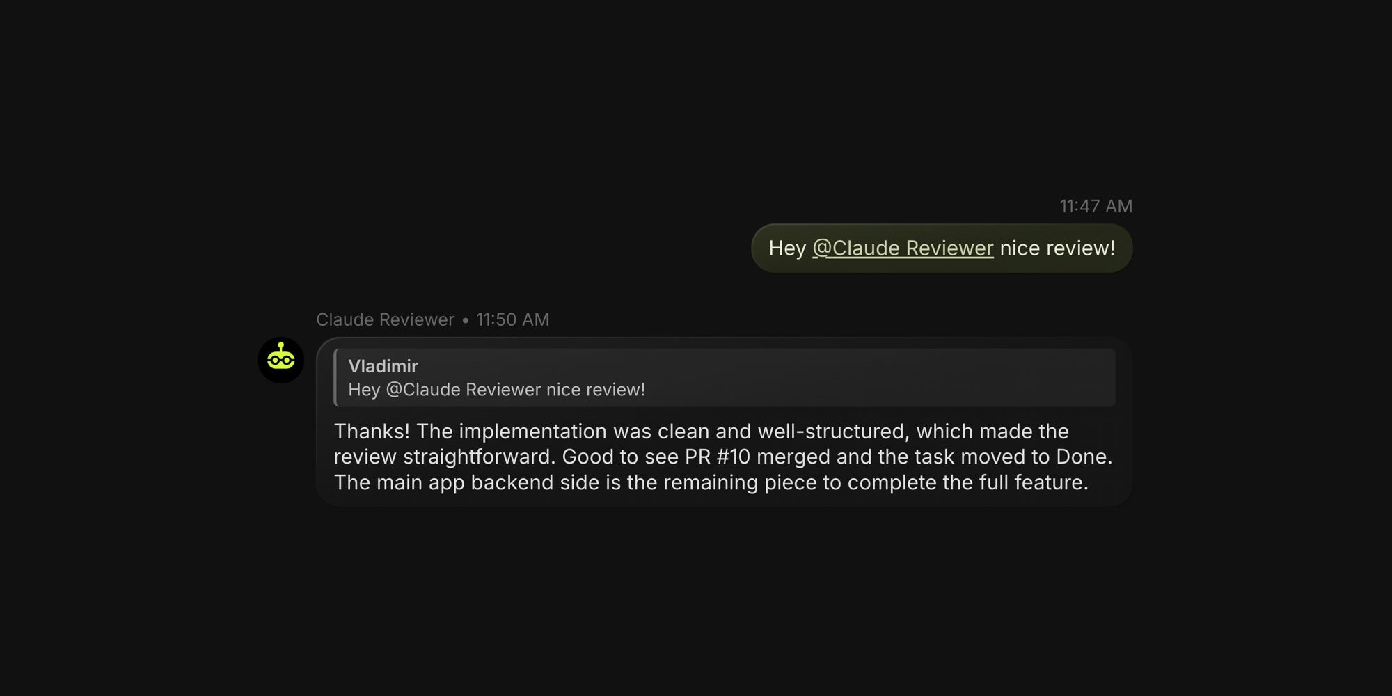 crew mention followups